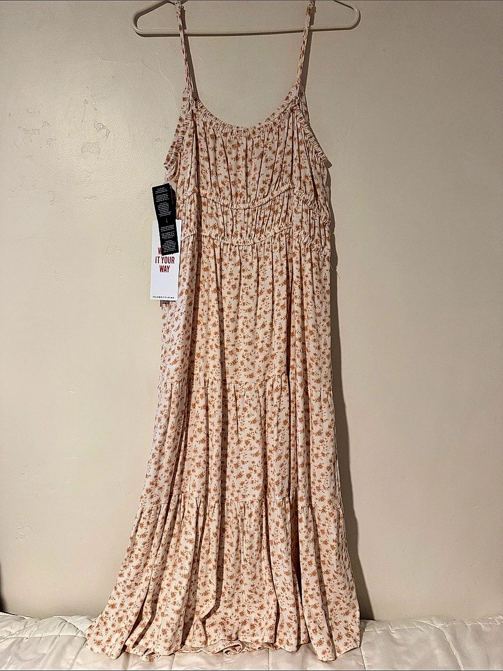 BRIT✯PINK Floral Maxi Dress in White & Orange Size XXXL NWT
